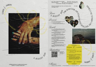 VENTIQUATTRO MILA BACI<br>
Poster for my friends’ wedding invitation ♥︎