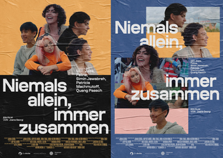 NIEMALS ALLEIN, IMMER ZUSAMMEN<br>
Documentary directed by Joana Georgi<br>Title design + end credits
<br>( Unfortunately the initial film poster designs got rejected by the film distribution company. )