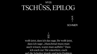 DIE EPILOG: Bleiben ╱ Vergehen<br>
The last commissioned texts rolling as credits in a video installation for Die Epilog’s final event